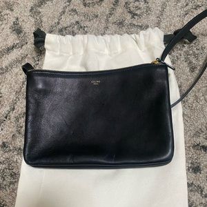 Authentic Small Celine trio in black